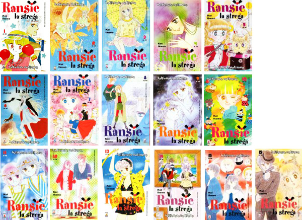 Covers of Italian edition vol. 1-16