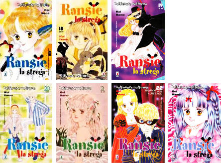 Covers of Italian edition vol. 17-22+25